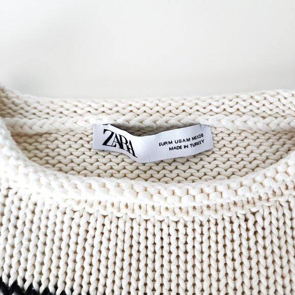 Zara white striped sweater - Picture 5 of 9